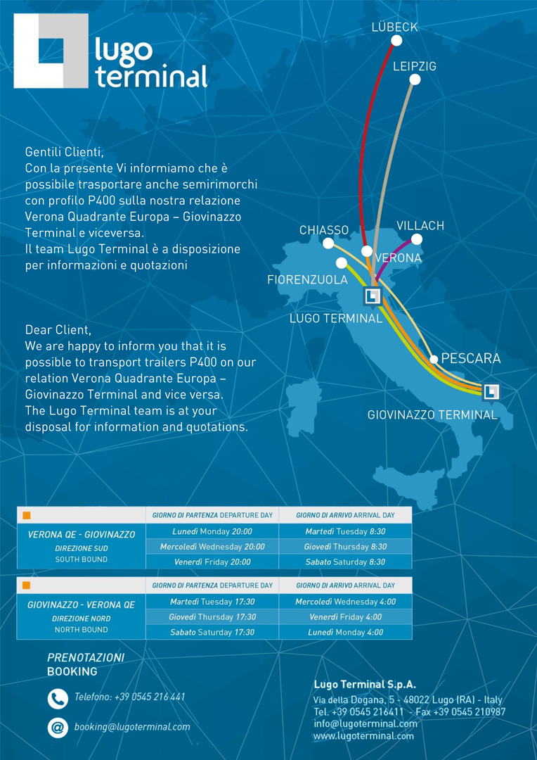 Novità: trasporto semirimorchi con profilo P400